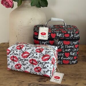 Two Cosmetic Makeup Bag Paris Eiffel Tower Makeup Bag Bundle (2) NEW with tags